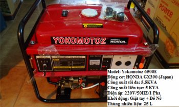 No11. Máy phát Điện Honda Yokomotoz 6500E